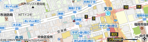肥後銀行福岡支店周辺の地図