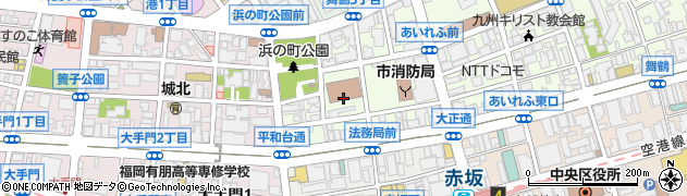 福岡出入国在留管理局　審判部門周辺の地図