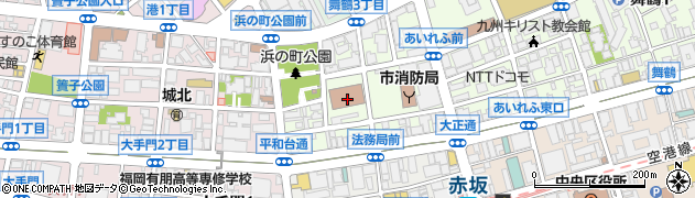 福岡法務局周辺の地図