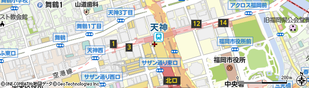 キタノエース福岡パルコ店周辺の地図