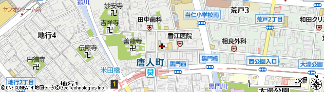 唐人町プラザ甘棠館周辺の地図