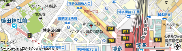 ホテル日航福岡日本料理・弁慶周辺の地図