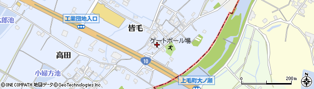 福岡県豊前市皆毛327周辺の地図