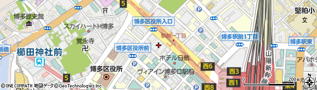 福岡市有料自転車駐車場　博多口地下自転車駐車場周辺の地図