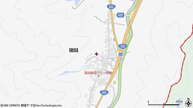 〒826-0045 福岡県田川市猪国（猪位金１〜３区）の地図