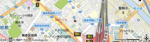 博多駅前エスビーホテル周辺の地図