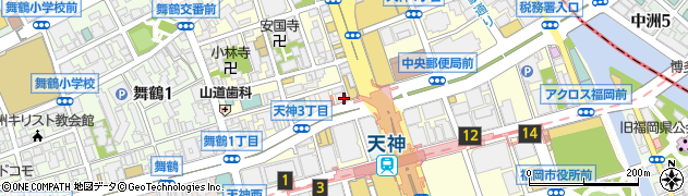 松屋 天神店周辺の地図