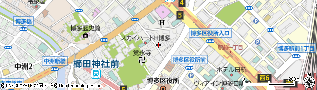 博多祇園鉄なべ周辺の地図