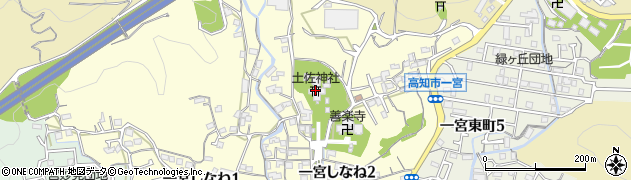 土佐神社周辺の地図