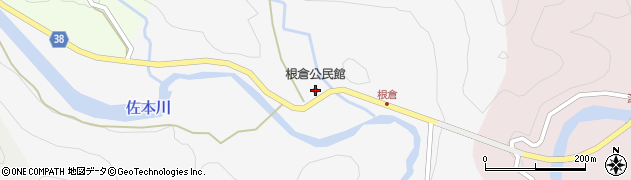 根倉公民館周辺の地図