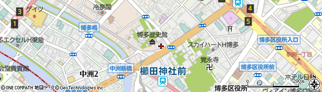 福岡県福岡市博多区上川端町1-3周辺の地図