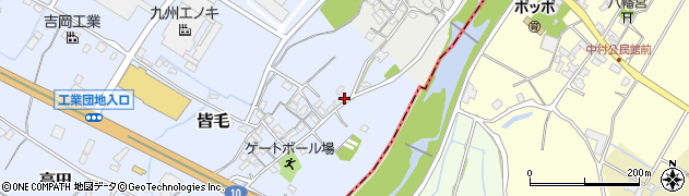 福岡県豊前市皆毛400周辺の地図