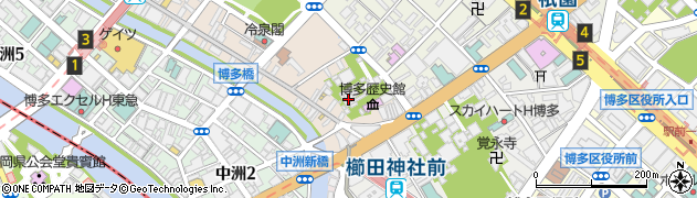 福岡県福岡市博多区上川端町1-41周辺の地図