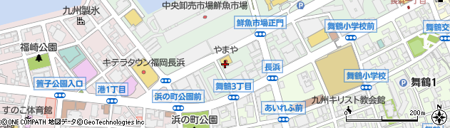 やまや　福岡長浜店周辺の地図