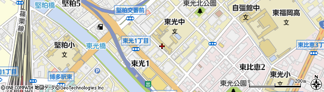 福岡市立　東光中学校通級指導教室周辺の地図