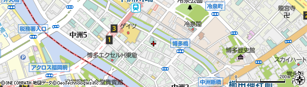 Ｔｈｅ　ＢＲＥＡＫＦＡＳＴ　ＨＯＴＥＬ福岡中洲周辺の地図