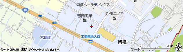 福岡県豊前市皆毛148周辺の地図