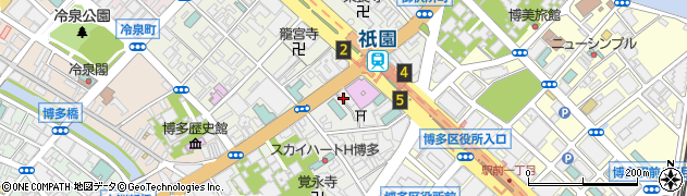 博多祇園郵便局 ＡＴＭ周辺の地図