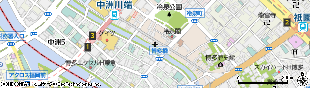 元祖中洲屋台ラーメン一番一竜 川端店周辺の地図