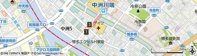 ドン・キホーテ中洲店周辺の地図