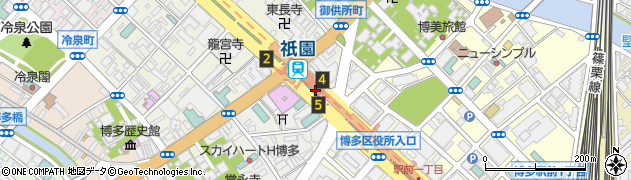 祇園駅周辺の地図
