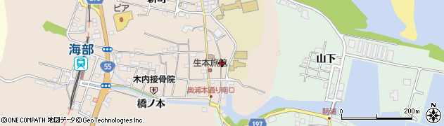 徳島県海陽町（海部郡）奥浦（堤ノ外）周辺の地図