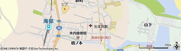 徳島県海陽町（海部郡）奥浦（町内）周辺の地図