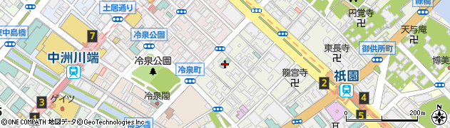 ホテル・トリフィート博多祇園周辺の地図
