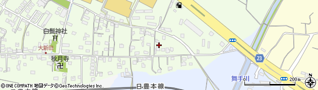 大分県中津市大新田652-2周辺の地図