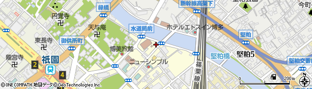 博多駅前一郵便局周辺の地図
