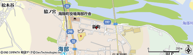 徳島県海陽町（海部郡）奥浦（新町）周辺の地図