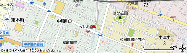 大分県米穀卸株式会社　中津支店周辺の地図