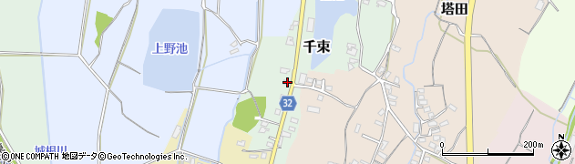 福岡県豊前市千束34周辺の地図