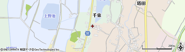 福岡県豊前市千束16周辺の地図
