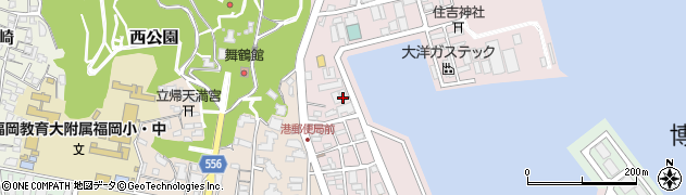 福岡県福岡市中央区港3丁目1-75周辺の地図
