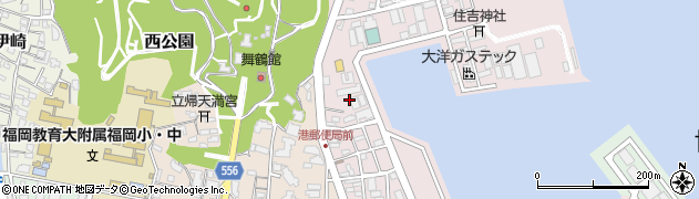 福岡県福岡市中央区港3丁目1周辺の地図