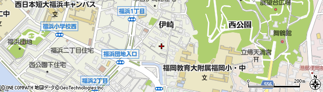福岡県福岡市中央区伊崎周辺の地図