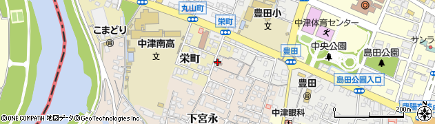 中津栄町郵便局 ＡＴＭ周辺の地図