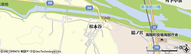 徳島県海陽町（海部郡）高園（松木谷）周辺の地図