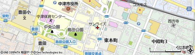 中津サンライズホテル周辺の地図