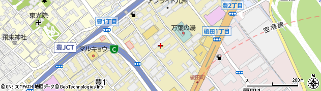 福岡県福岡市博多区豊周辺の地図