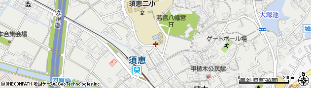 須恵町立　須恵第二小学校区学童保育所周辺の地図