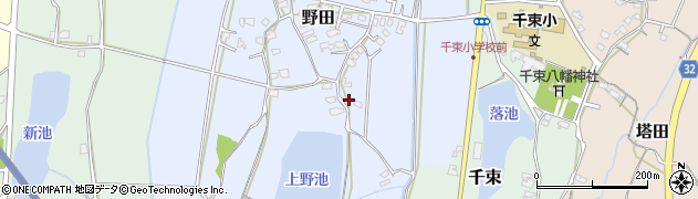 福岡県豊前市野田382周辺の地図