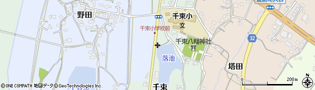 福岡県豊前市千束57周辺の地図
