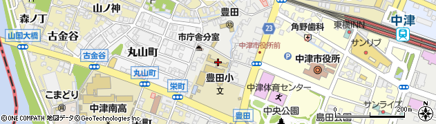 中津市立豊田小学校周辺の地図