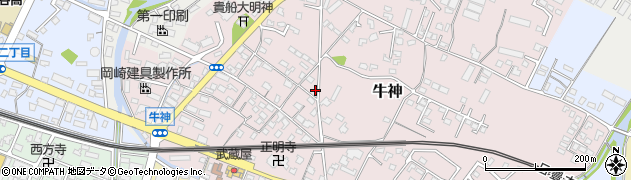 大分県中津市牛神256-1周辺の地図
