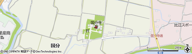 摩尼山国分寺周辺の地図