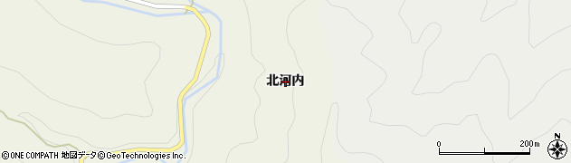 徳島県海陽町（海部郡）小谷（北河内）周辺の地図
