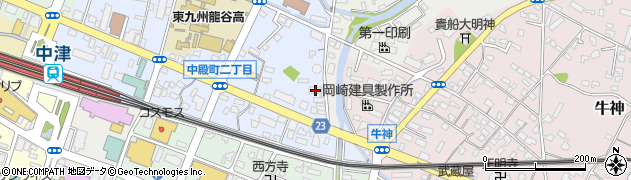 株式会社エコア　中津ガス営業所周辺の地図