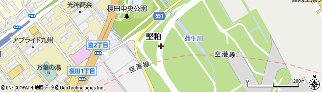 福岡県福岡市博多区堅粕周辺の地図